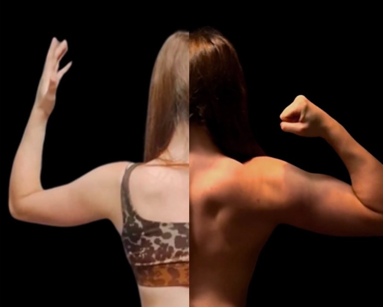 Coach Sah's own back progress, before and after, six months apart